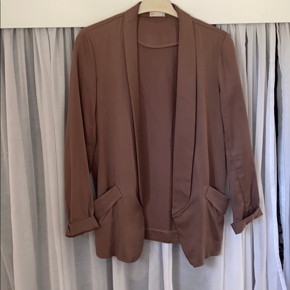 Brown Loose Fit Blazer